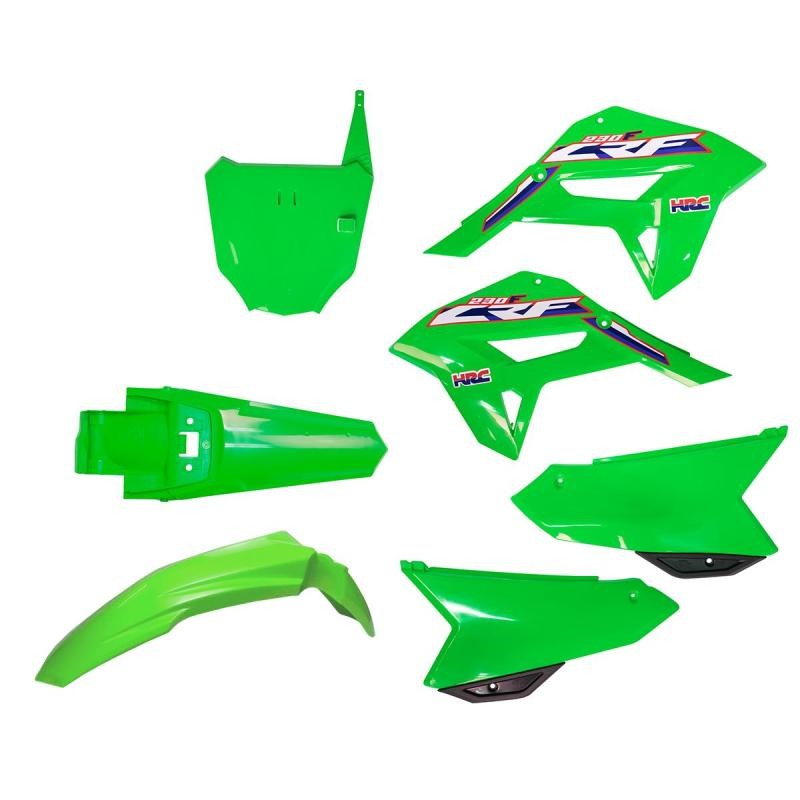 KIT ENCARENADO F21 CRF230F VERDE CON NUMBER PLATE