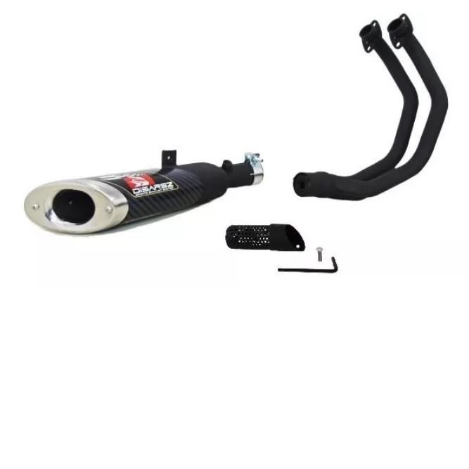 ESCAPE DEPORTIVO MT03 2X1 R3 TAPA PUNTA CROMADO
