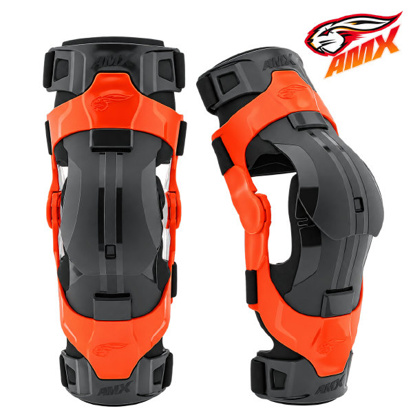 RODILLERA RX ARTICULADA ROJO NEGRO