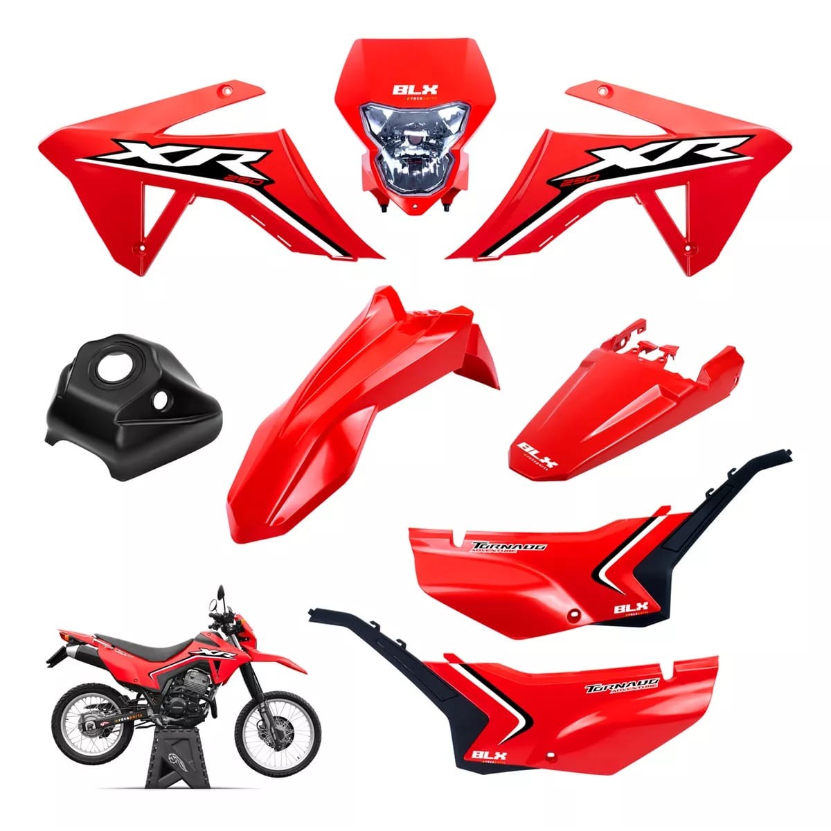 KIT ENCARENADO TORNADO ADV C FAROL ROJO SÓLIDO TORNADO 250