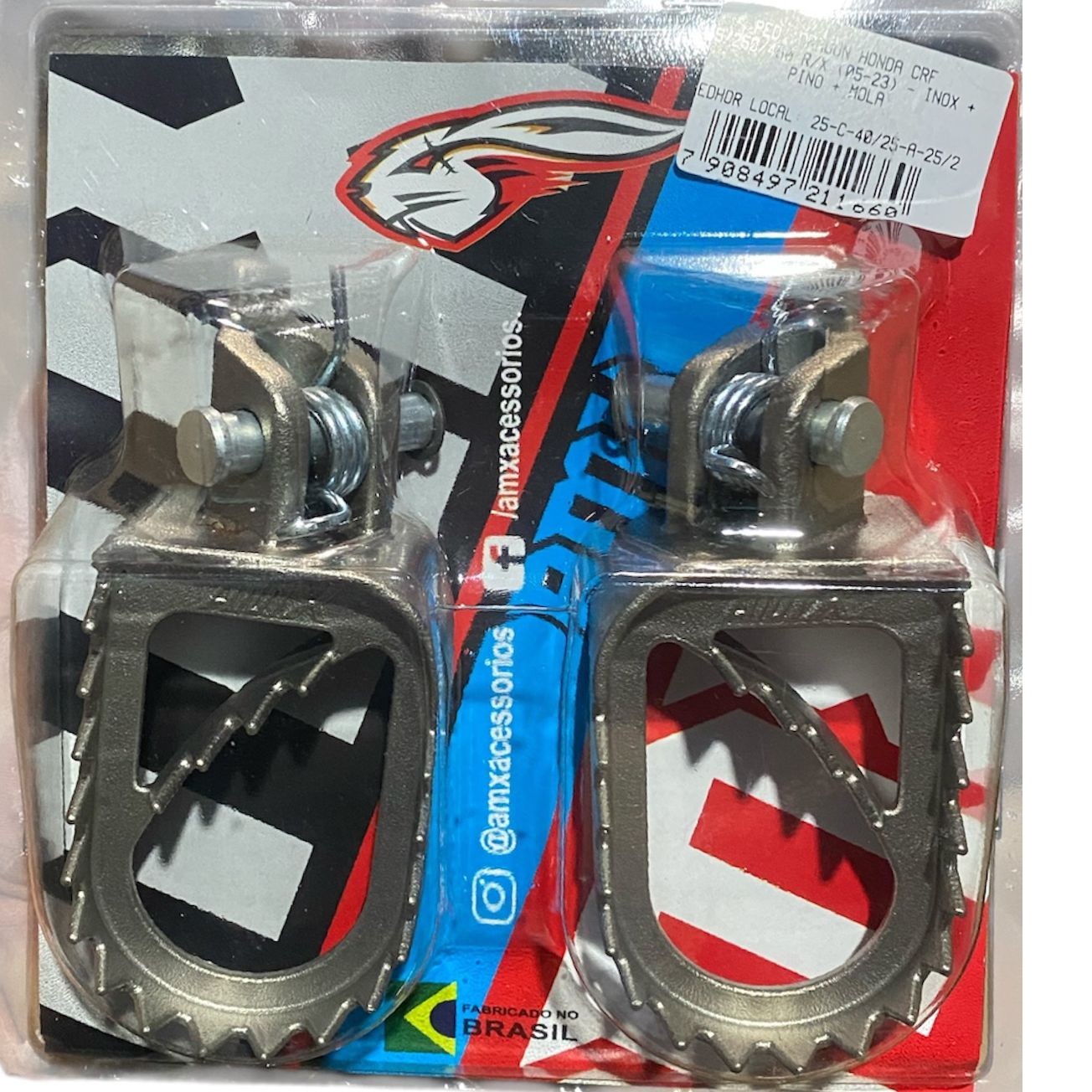 POSAPIE DRAGON HONDA CRF 125 CRF250F 450 R X - INOX + PERNO + RESORTE CRF FORMULA TODOS