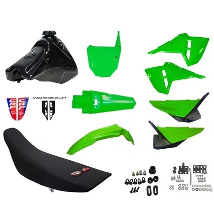 KIT COMBO F25 CRF230F VERDE CON HERRAJES