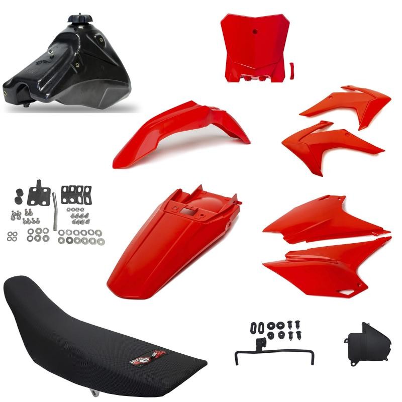 KIT COMBO MOD ORIGINAL 2015 CRF230F ROJO CON ERRAJES