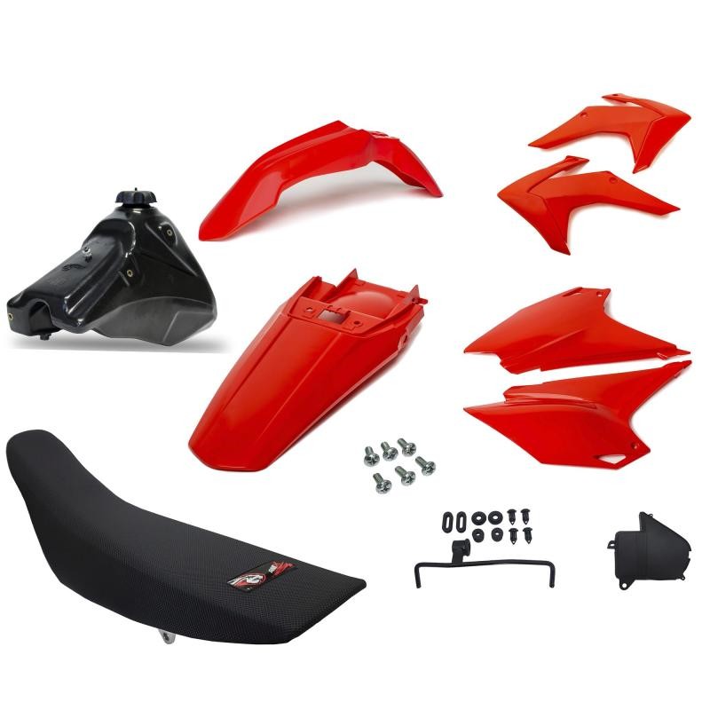 KIT COMBO MOD ORIGINAL 2015 CRF230F ROJO SIN HERRAJES